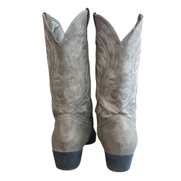 Rampage Metallic Gray Walden Women's Cowboy Boots Size 7.5 M Western Boots - Picture 6 of 13